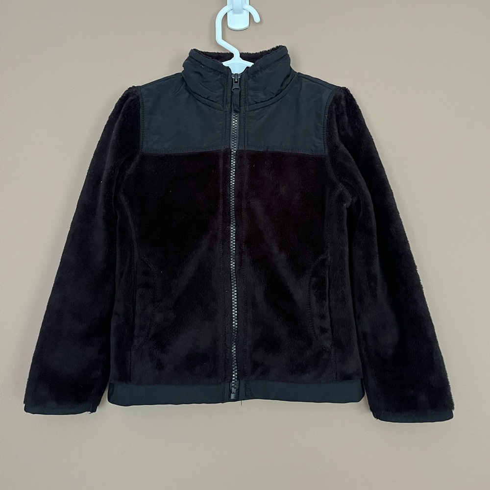 {The Children's Place} Fleece Full Zip Jacket in Black - Girls XS (4)